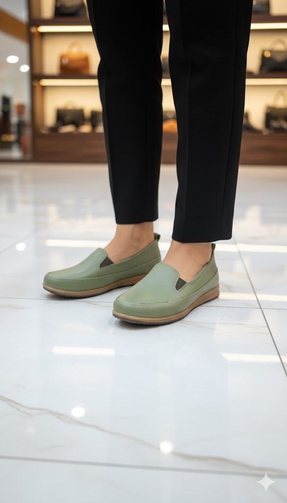 کفش طبی زنانه چرم طبیعی